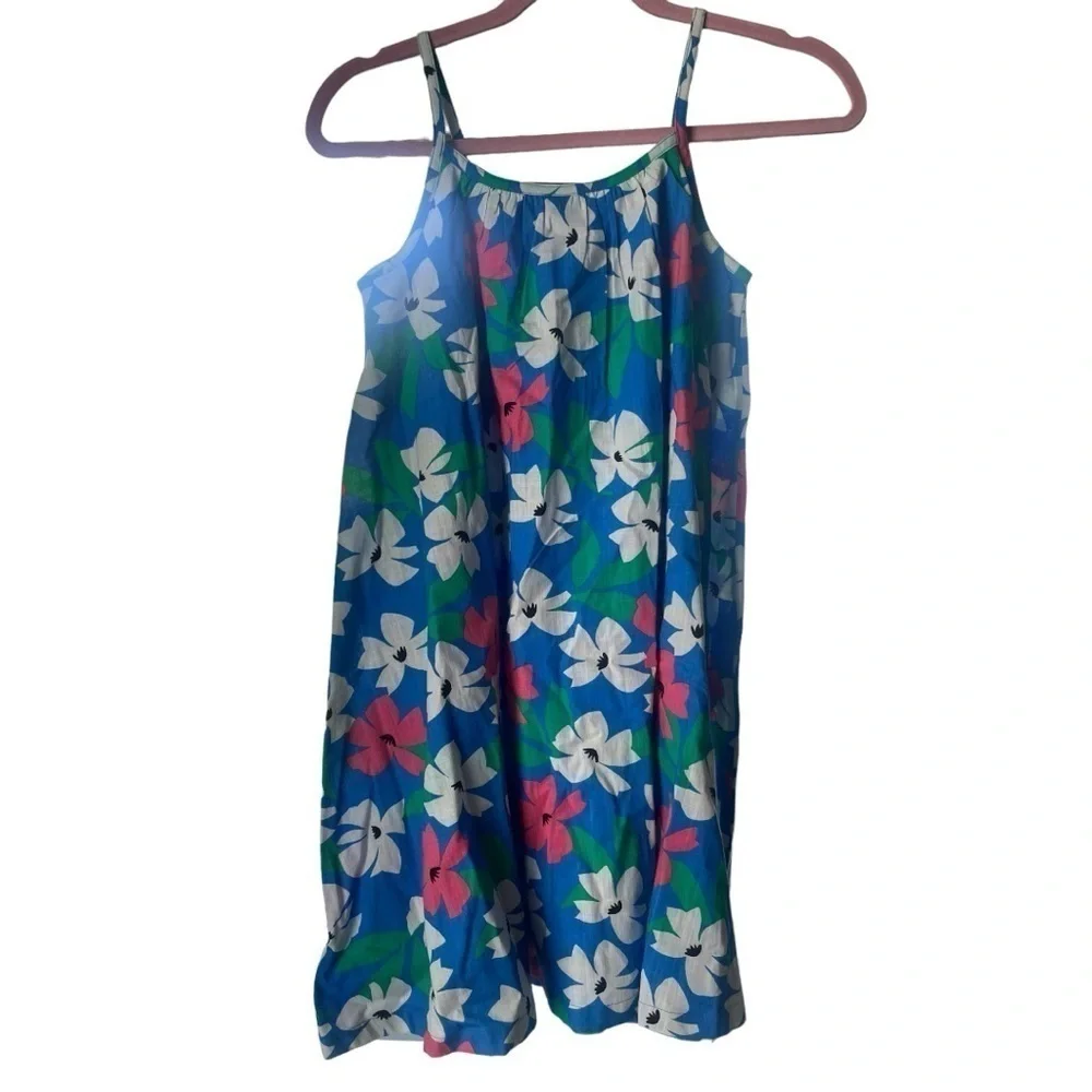 Hanna Anderson Blue Floral Sundress Size 12